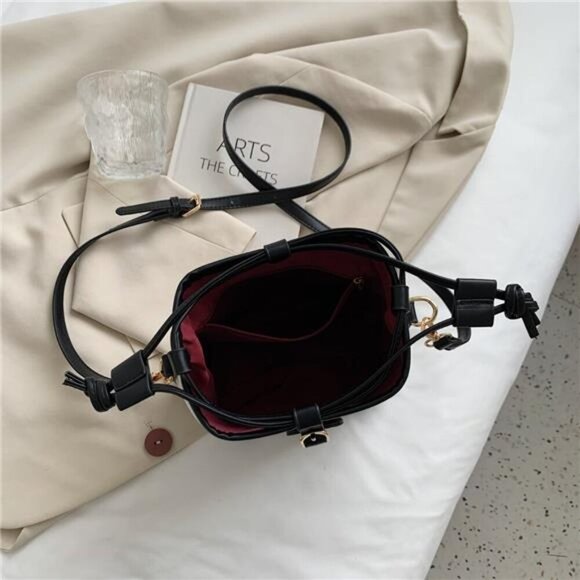 Straw Braided Adjustable Strap Crossbody Bag - Picture 2 of 14